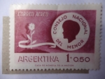 Stamps Argentina -  Consejo Nacional del Niño - Correo aéreo.
