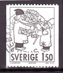 Stamps Sweden -  Caricatura