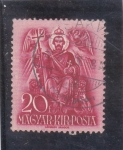 Stamps Hungary -  San Esteban entronado 