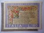 Stamps Italy -  Edición Jesina de la Divina Comedia - Primeros Versos.