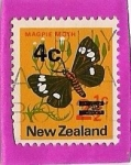 Stamps New Zealand -  Mariposa