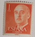 Stamps Spain -  Franco 1 pta