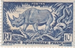 Stamps France -  RINOCERONTE