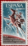 Stamps Spain -  Edifil 1749 XVII Congreso Astronaútica 1966 1,50 NUEVO