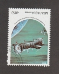 Stamps Nicaragua -  15 Ani. vuelo conjunto Soyuz