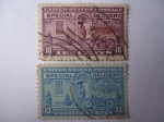 Stamps United States -  Motorcycle - Special Delivery - Entrega Inmediata - Cartero en Moto.