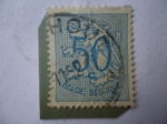 Stamps Belgium -  León Heraldico - Cifra sobre Símbolo.