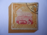 Stamps Ecuador -  Primer Centenario de la Fundaciíon de la República, 1830-1930 - Agricultor Arando con Bueyes. 