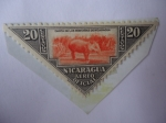 Stamps Nicaragua -  Danta de las Montañas de Nicaragua - Sello de un Triángulo Invertido...?
