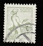 Stamps Brazil -  Pescador