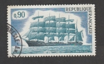 Stamps France -  Embarcación 5 mástiles Francia II