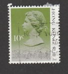 Stamps Hong Kong -  Isabel II