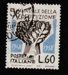 Stamps Italy -  X Aniv. de la constitución