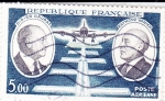 Stamps France -  DIDIER DAURAT Y RAYMOND VANIER-aviadores 