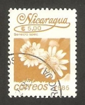 Stamps Nicaragua -  1389 - flor senecio spec