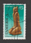 Stamps United States -  figura tallado entre  los año 700 y 1450