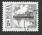 Stamps Poland -  1447 - Barco