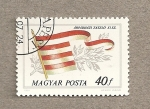 Stamps Hungary -  Bandera de la casa de Arpad