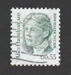 Stamps United States -  Alice Hamilton, Médico
