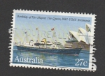 Stamps Australia -  Cumpleaños Isabel II en 1983,yate Britania