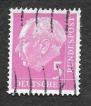 Stamps Germany -  704 - Theodor Heuss