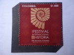 Stamps Colombia -  1er Festival Internacional de Historia - Villa de Leiva-Boyacá(Sep.14,15 y 16 del 2018-Colombia