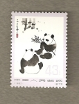 Stamps China -  Oso panda