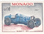 Stamps Monaco -  bólido bugatti 1931