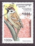 Stamps Cambodia -  serie- Pajaros