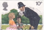 Stamps United Kingdom -  policía y niños