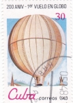 Stamps Cuba -  200 ANIV. 1er VUELO EN GLOBO