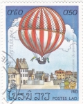 Stamps Laos -  GLOBO AEROSTATICO