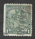 Stamps Cuba -  253 - Mapa de Cuba