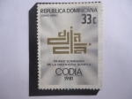 Stamps Dominican Republic -  Primer Seminario de la Ingeniería Quimica - Emblema del Seminario.