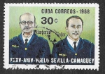 Stamps Cuba -  1337 - XXXV Aniversario del Vuelo Sevilla-Camaguey