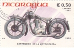 Stamps Nicaragua -  CENTENARIO DE LA MOTOCICLETA