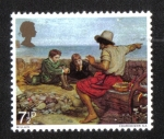 Stamps United Kingdom -  Pinturas, 'La infancia de Raleigh' (Millias)