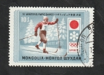 Stamps Mongolia -  596 - Olimpiadas de invierno Sapporo 1972, esquí de fondo