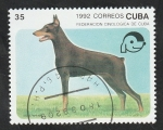 Stamps Cuba -  3194 - Doberman, perro de raza
