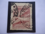 Stamps Argentina -  Líneas Aéreas del Estado - Avión sobre las Cataratas de Iguazú.