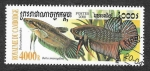 Stamps Cambodia -  1950 - Betta Esmeralda