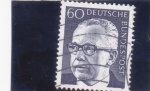 Stamps Germany -  PRESIDENTE HEINEMANN