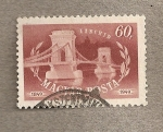 Stamps Hungary -  Puente de cadenas en Budapest