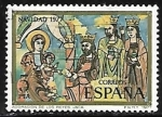 Stamps Spain -  Navidad 1977 - Adoración de los Reyes - Jaca