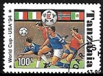 Stamps Tanzania -  Copa del Mundo de fútbol USA'94