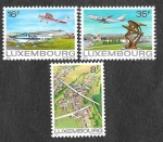 Stamps Luxembourg -  663-664-665 - Aviones
