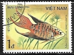 Stamps Vietnam -  Peces - Macropodus opercularis