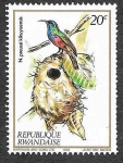 Stamps Rwanda -  1130 - Pájaro Sol de Doble Cuello
