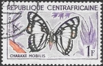 Stamps Central African Republic -  mariposas