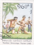 Stamps Laos -  Técnicas de artes marciales laos